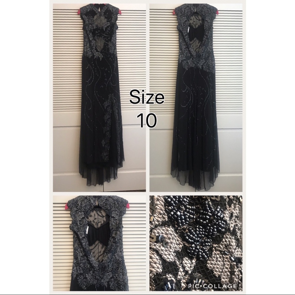 Mac Duggal Charcoal Grey Evening Gown